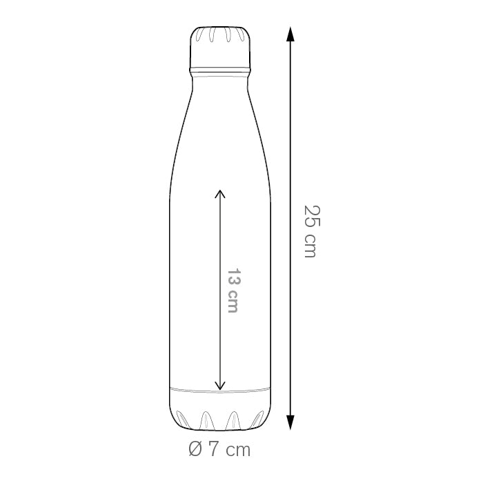 PC414 - STEEL MAT BOTTLE 500