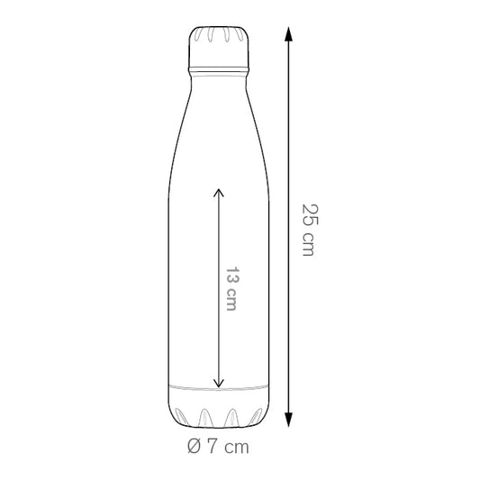 PC414 - STEEL MAT BOTTLE 500