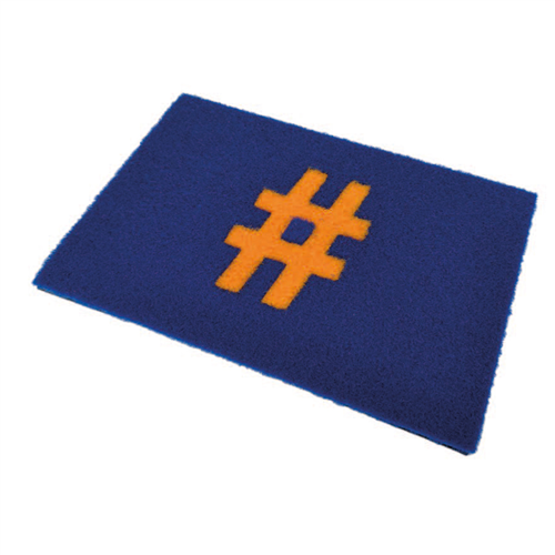 Zerbino personalizzato con intarsio 60x90 cm Cod. ZG21106 | FullCustom Zerbino personalizzato con intarsio 60x90 cm in PP agugliato effetto cocco sintetico resistente