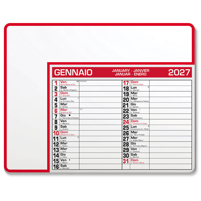 PA782 - CALENDAR PAD EDGE