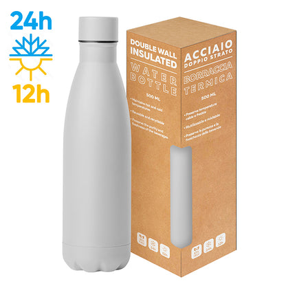 PC416 - STEEL MAT BOTTLE 500 FLAT