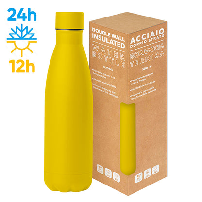PC416 - STEEL MAT BOTTLE 500 FLAT