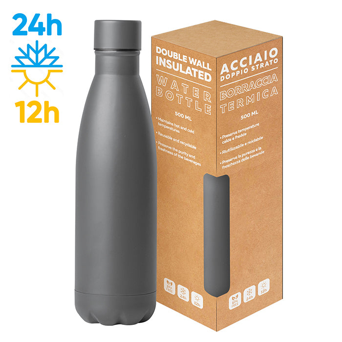 PC416 - STEEL MAT BOTTLE 500 FLAT