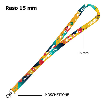 Lacci collo personalizzati in raso da 20 15 e 25 mm