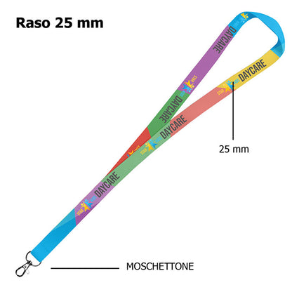 Lacci collo personalizzati in raso da 20 15 e 25 mm