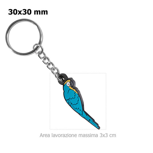 Portachiavi sagomati 2D max 3x3 cm CLEF Cod. ZG20700 | FullCustom Portachiavi in PVC personalizzato CLEF 3 (30x30 mm)