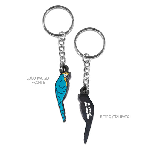 Portachiavi sagomati 2D max 3x3 cm CLEF Cod. ZG20700 | FullCustom Portachiavi in PVC personalizzato CLEF 3 (30x30 mm)