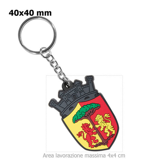 Portachiavi personalizzati 2D max 4x4 cm CLEF Cod. ZG20701 | FullCustom Portachiavi in PVC personalizzato CLEF 4 (40x40 mm)