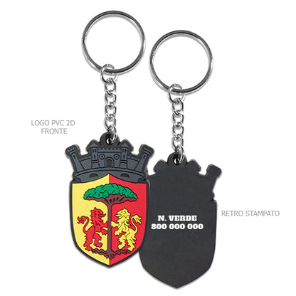 Portachiavi personalizzati 2D max 4x4 cm CLEF Cod. ZG20701 | FullCustom Portachiavi in PVC personalizzato CLEF 4 (40x40 mm)