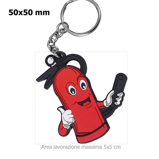 Portachiavi 2D personalizzati max 5x5 cm CLEF Cod. ZG20702 | FullCustom Portachiavi in PVC personalizzato CLEF 5 (50x50 mm)