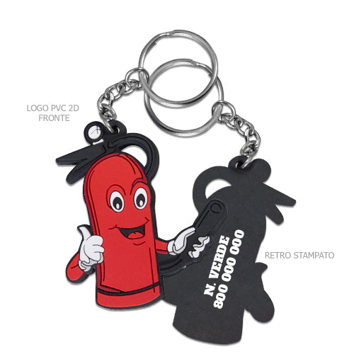 Portachiavi 2D personalizzati max 5x5 cm CLEF Cod. ZG20702 | FullCustom Portachiavi in PVC personalizzato CLEF 5 (50x50 mm)
