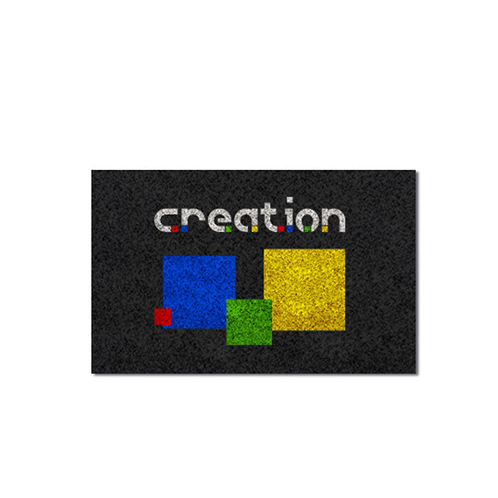 Zerbino intarsiato 80x120 cm Cod. ZG21107 | FullCustom Zerbino personalizzato con intarsio 80x120 cm in PP agugliato effetto cocco sintetico resistente a